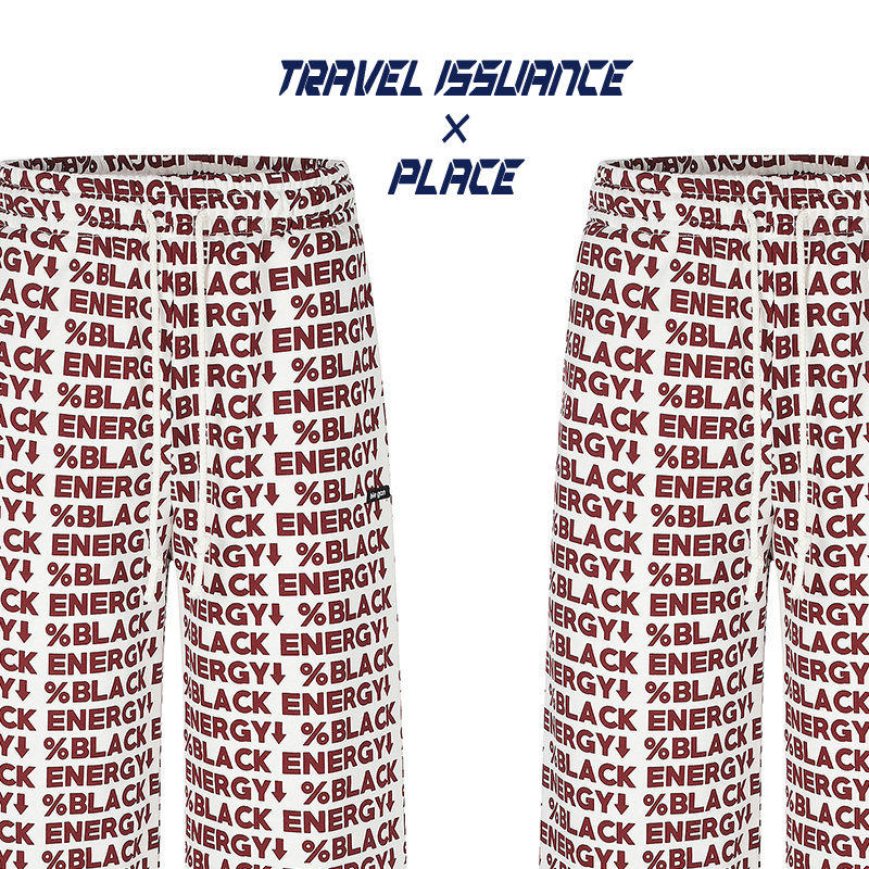 TRAVEL ISSUANCE 不会重来 日系字母宽松休闲裤女慵懒风直筒裤潮