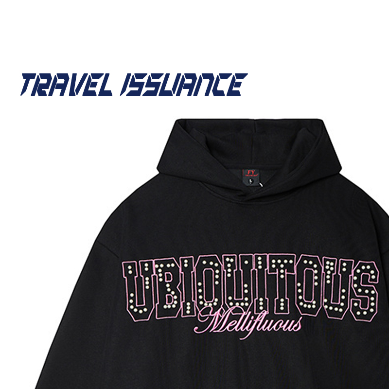 宽松字母男女百搭连帽卫衣潮