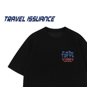 TRAVEL T恤百搭 潮牌ins复古字母宽松圆领短袖 ISSUANCE 细想挺好