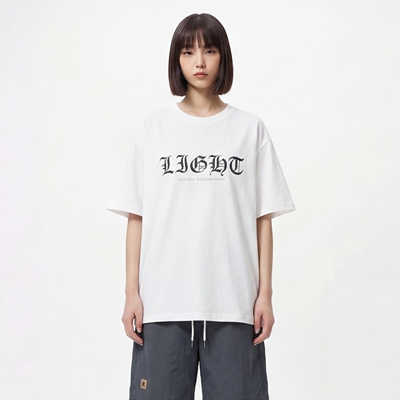 宽松创意圆领印花百搭短袖T恤