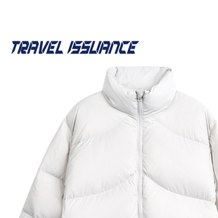 TRAVEL ISSUANCE 袒露心声 美式街头立领宽松百搭羽绒服外套女BF