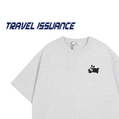 TRAVEL T恤 小众复古趣味字母印花宽松男女短袖 ISSUANCE 无处不在