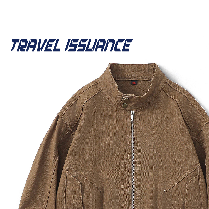 宽松立领百搭夹克外套潮