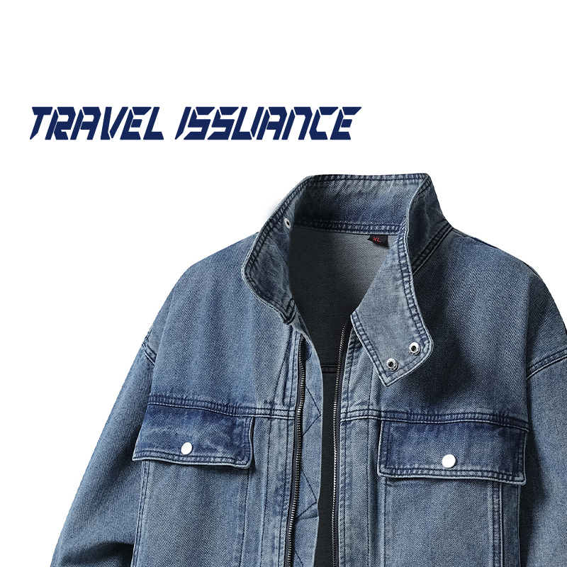 宽松立领百搭牛仔夹克BF外套