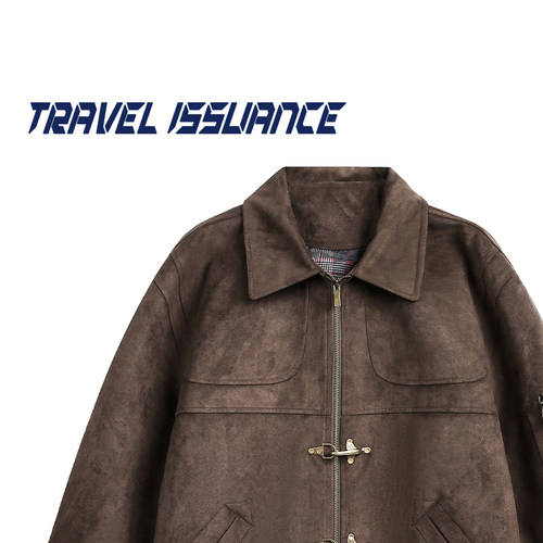 飞机扣拼接宽松夹克外套百搭