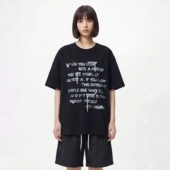 ISSUANCE 糟糕一点 美式 TRAVEL 复古休闲圆领宽松字母百搭短袖 T恤