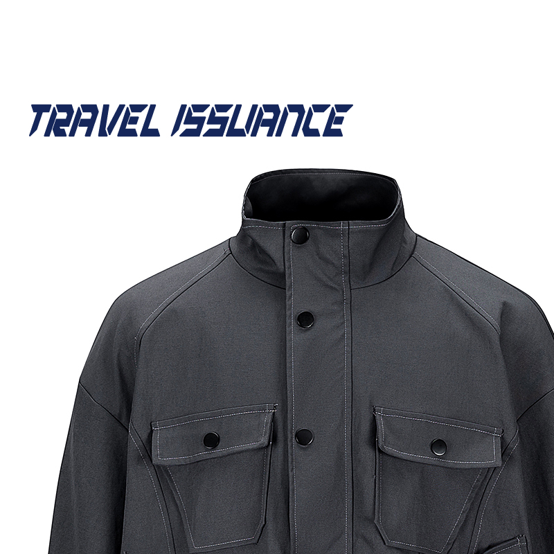 工装双口袋宽松夹克外套BF