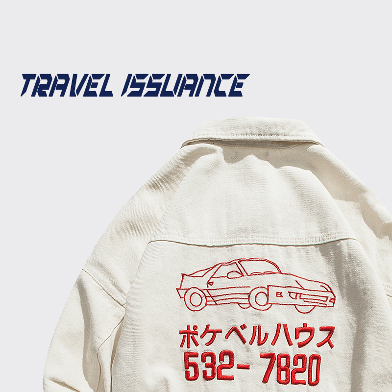 TRAVEL ISSUANCE 日系复古刺绣潮牌ins街头情侣休闲美式高街男女