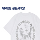 TRAVEL T恤 日系休闲复古字母印花宽松圆领短袖 ISSUANCE 乐在其中
