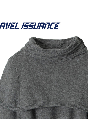 TRAVEL ISSUANCE 说多难堪 小众可拆卸斗篷披肩修身短款毛衣潮女