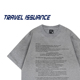 TRAVEL T恤宽松男女 欧美休闲洗水字母印花短袖 ISSUANCE 也挡不住