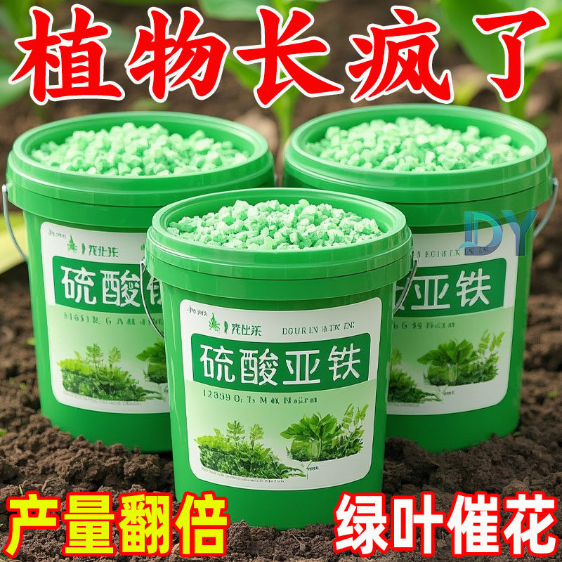 硫酸亚铁花用酸碱性调节茉莉栀子花花卉茶花室内铁肥养花肥料通用