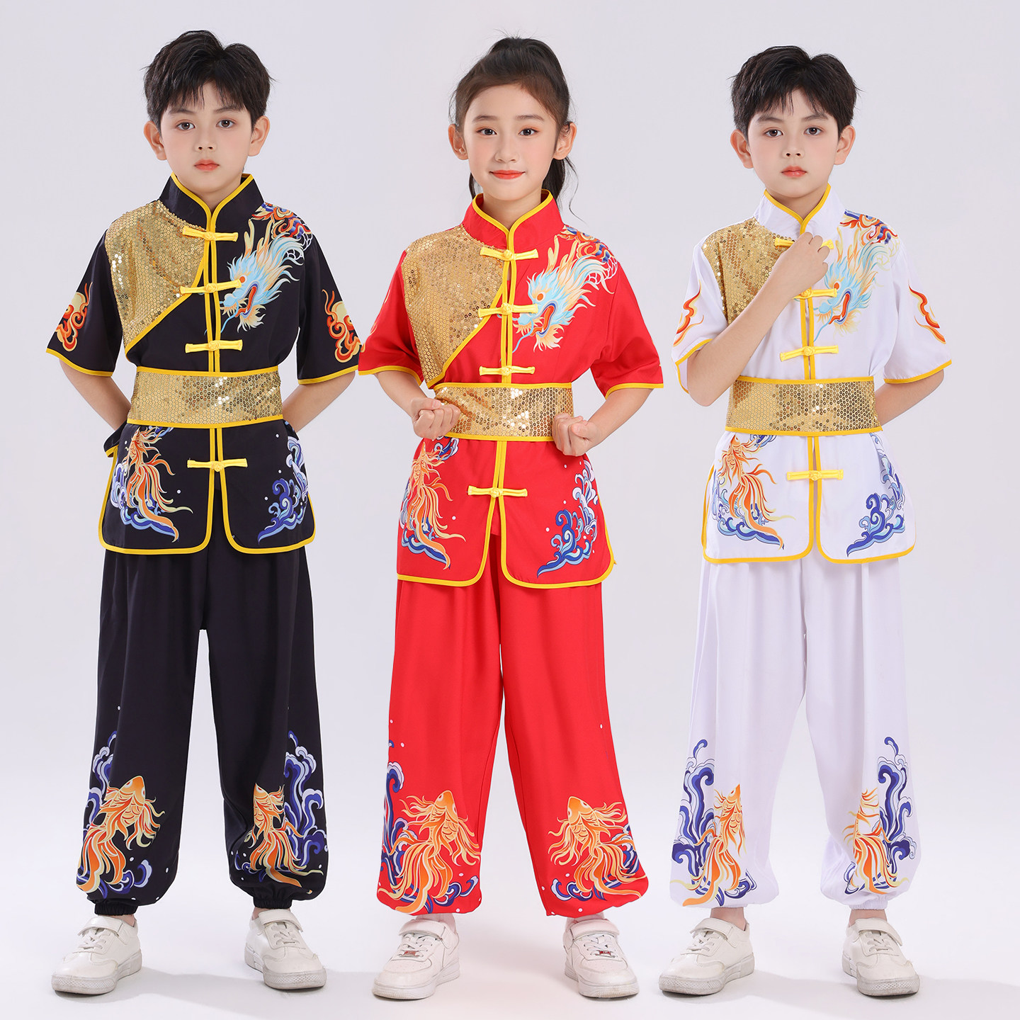 武术服儿童演出服男女武术练功训练表演服幼儿长拳太极竞赛服装