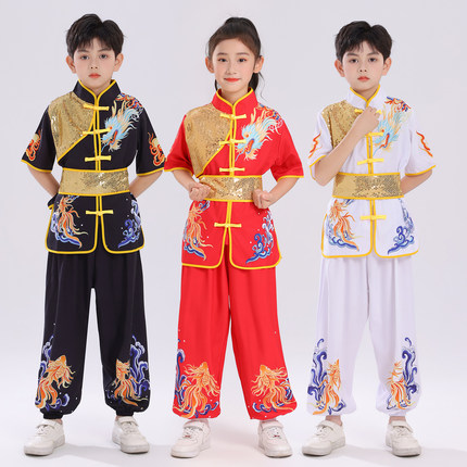武术服儿童演出服男女武术练功训练表演服幼儿长拳太极竞赛服装