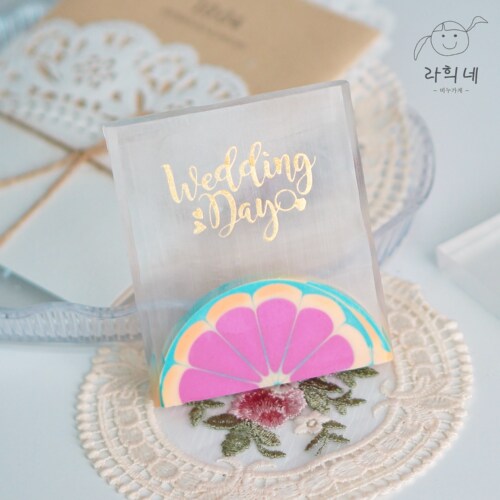 wedding day 英文章  简约 印章 手工皂 冷制皂 高品质亚克力