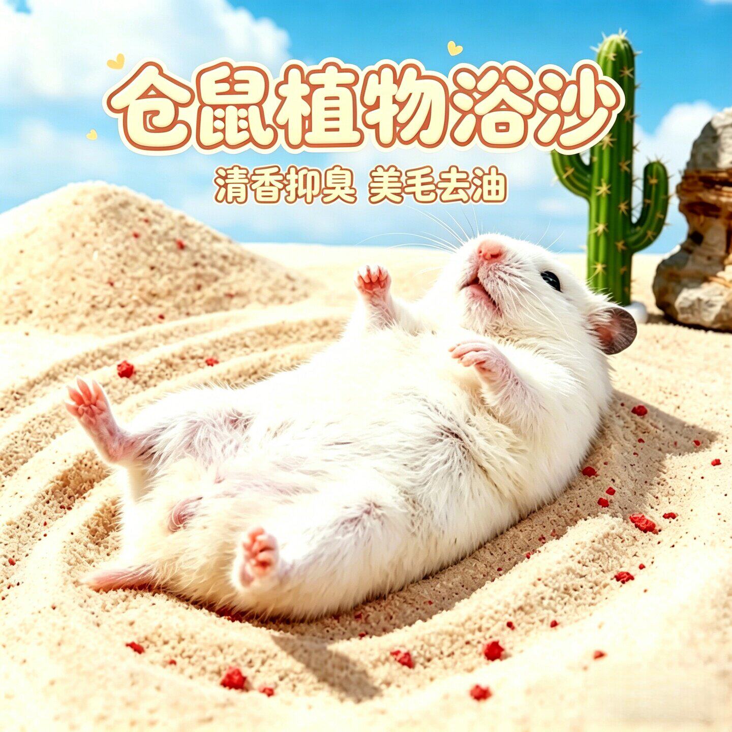 仓鼠浴沙尿沙二合一天然植物除味颗粒砂垫料金丝熊尿砂专用洗澡沙
