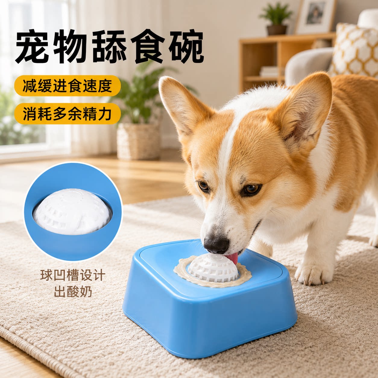 慢食碗狗狗大中小型犬小狗猫咪专用酸奶舔舔盘慢食盆狗碗饭碗猫碗