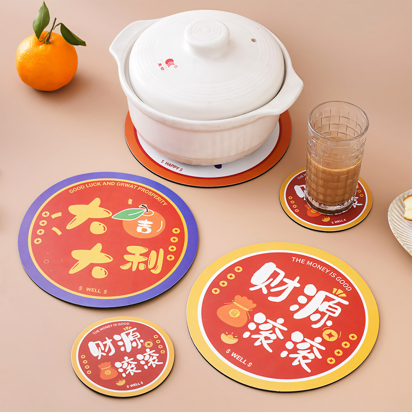 隔热垫杯垫防烫餐桌垫橡胶垫盘子垫卡通简约菜垫锅垫防滑垫餐盘垫