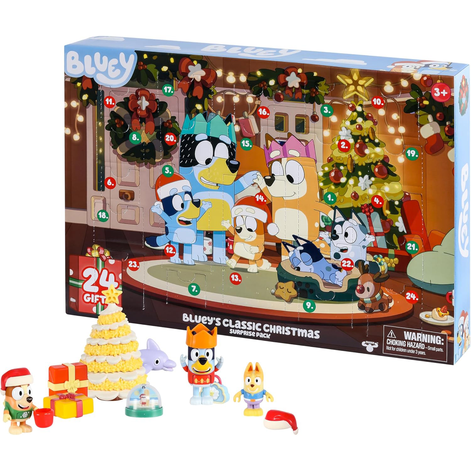 布鲁伊圣诞新年倒数日历玩具正版