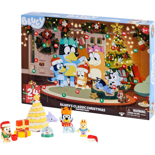 布鲁伊圣诞新年倒数日历玩具正版