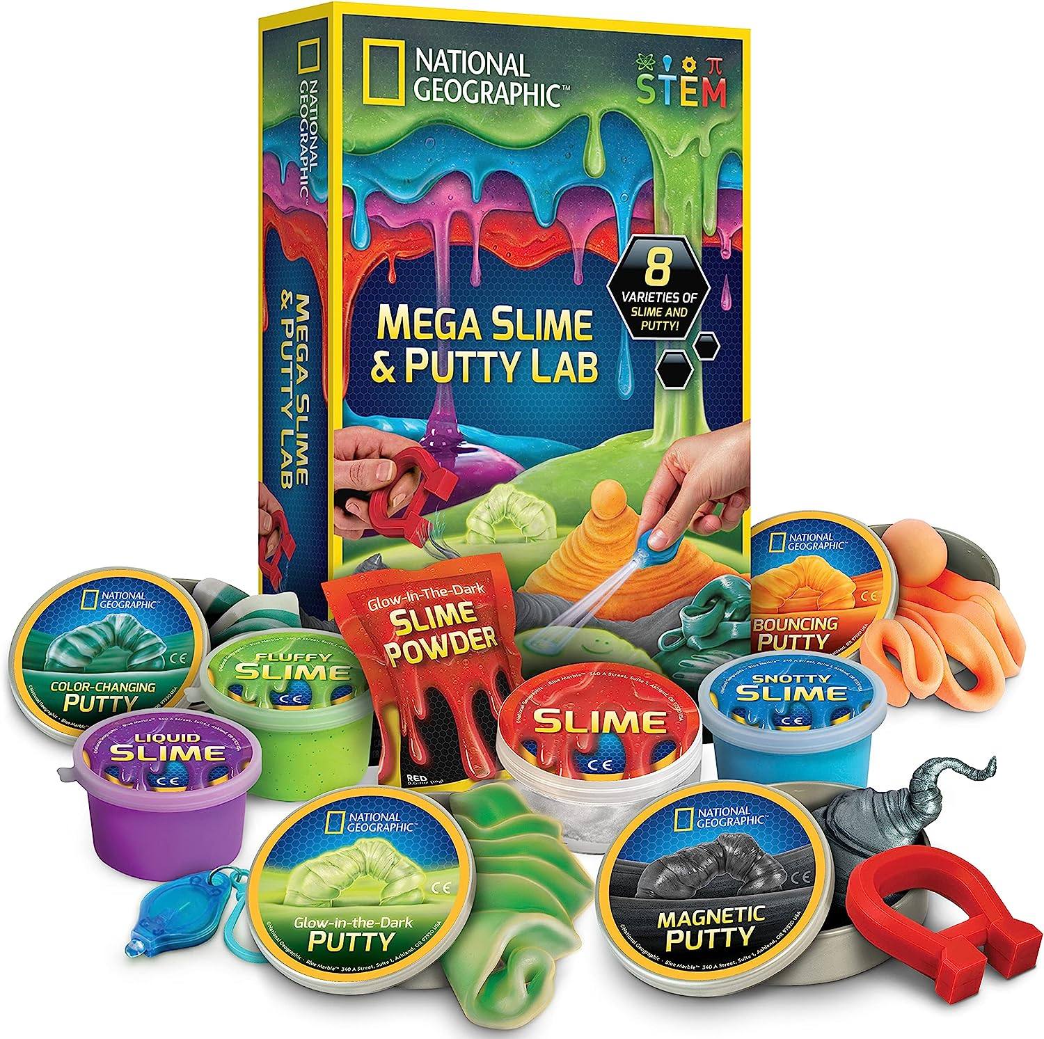 国家地理史莱姆水晶泥磁性发光实验玩具正品Mega Slime Putty Lab