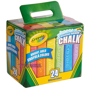 Crayola Sidewalk Chalk 绘儿乐可洗户外行人路路边涂鸦粉笔 正品
