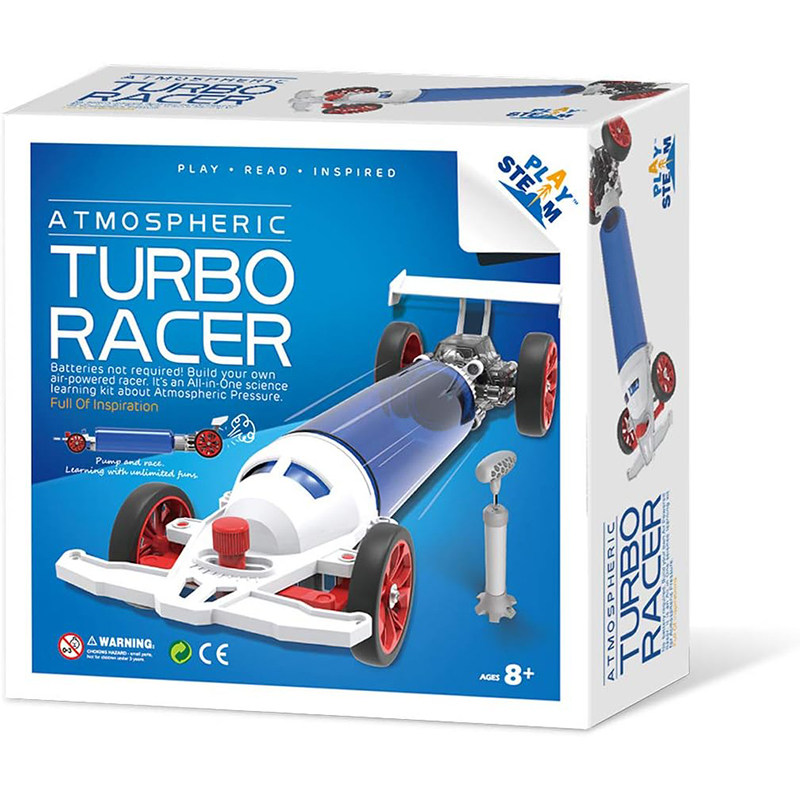 STEAM气压驱动赛车绿色物理玩具