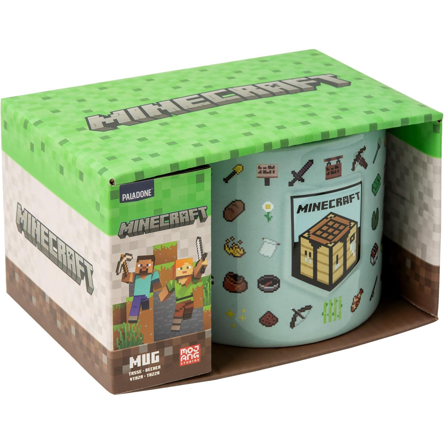 我的世界马克杯400ml大容量陶瓷咖啡杯水杯官方玩具正版Minecraft