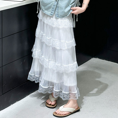 童装女童蕾丝蛋糕裙2025夏季