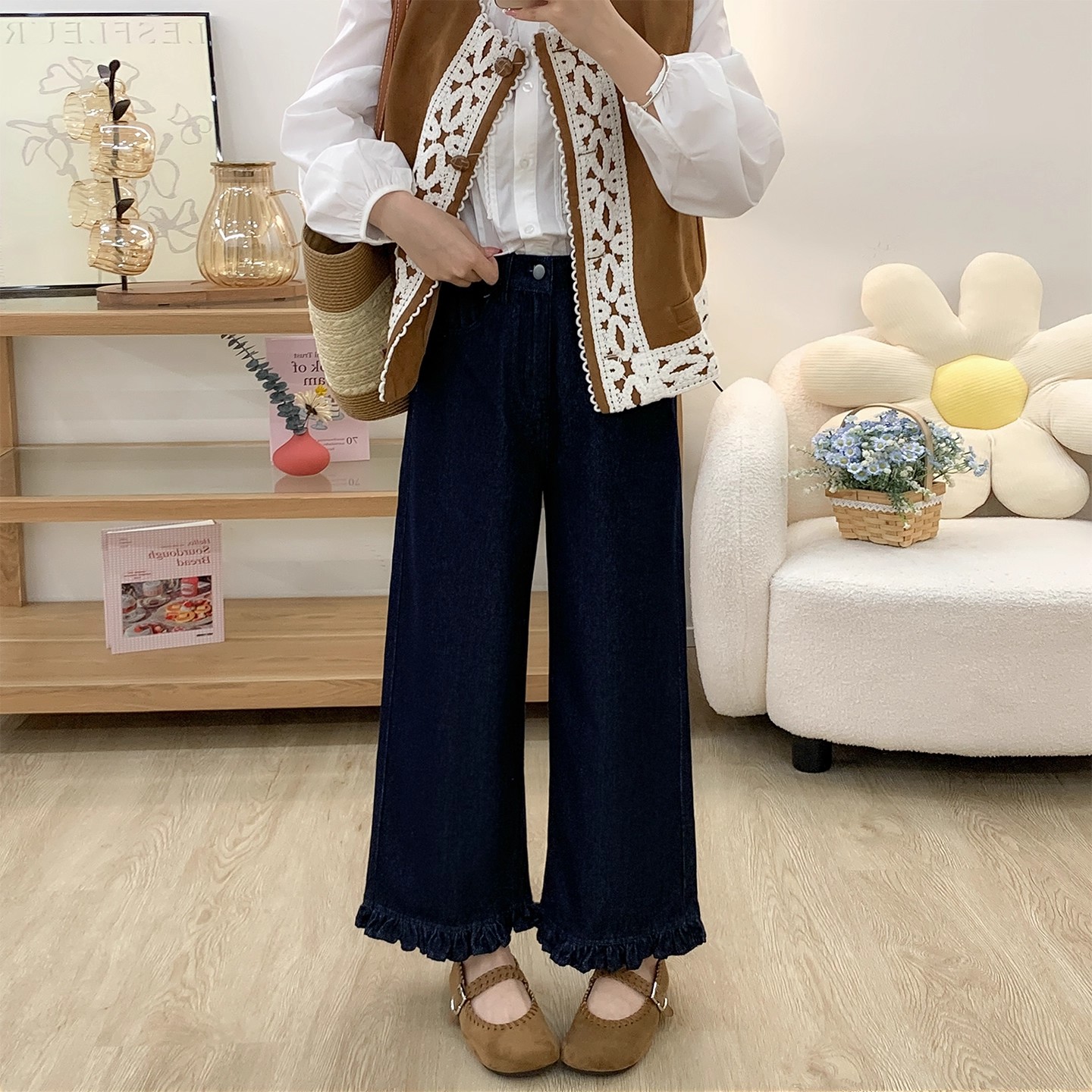 Denim Blue, Cropped Length