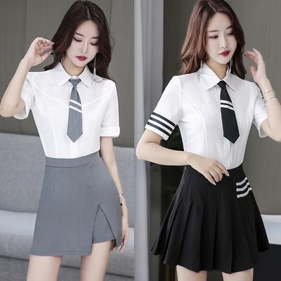 气质高端百褶裙梭织面料纯色开扣