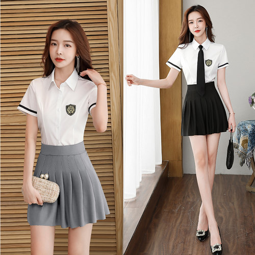 技师工作服亲肤透气时尚百褶裙