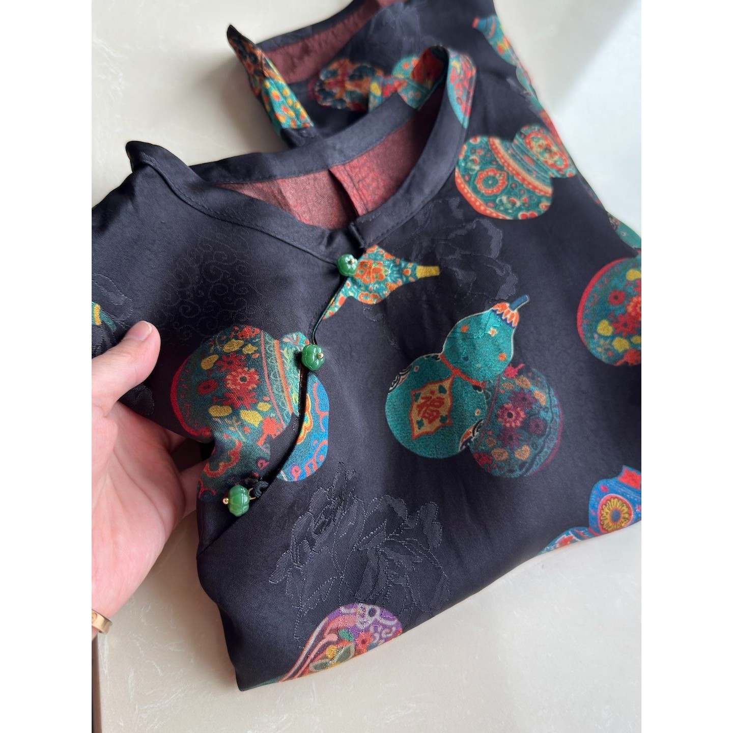 2025夏季新款国风新中式显瘦女士上衣优雅短袖衬衫遮肉衬衣女夏