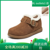 2025冬款 百丽毛毛勃肯鞋 厚底加绒保暖女鞋 国内专柜正品 E4Z1 E4Z1D