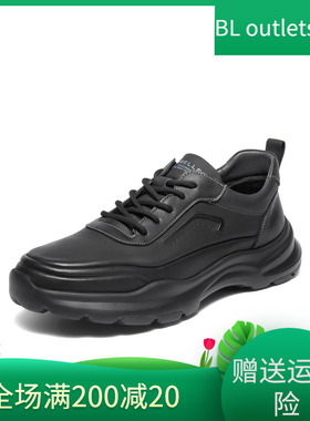 百丽男鞋厚底健步鞋男士25新款冬季户外休闲运动鞋子L6011DM5