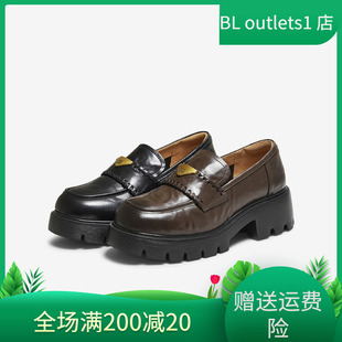 TATA他她女鞋预言家2025秋时尚百搭单鞋乐福鞋黑色小皮鞋FUV01CA5