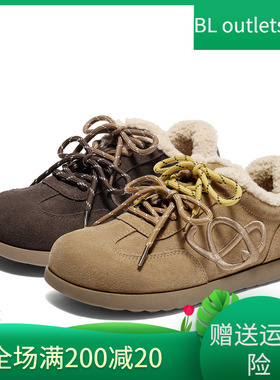 森达牛皮毛毛鞋女2025冬新商场同款舒适保暖加厚雪地靴XSH01DM5
