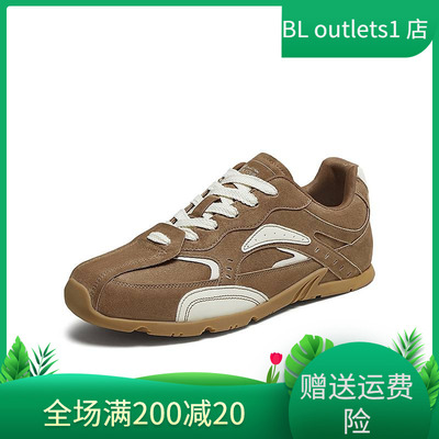 百思图2025秋季新款德训鞋时尚复古潮流男运动休闲鞋02501CM5