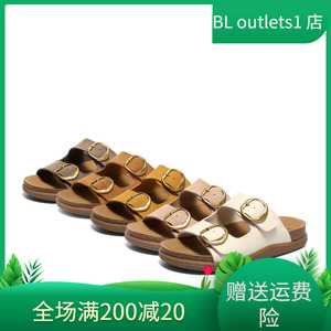 森达流金麻薯勃肯鞋女款2025夏新商场同款舒适休闲凉拖鞋4RNB1BT5