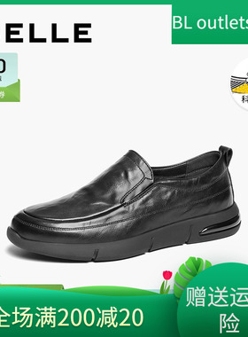 百丽一脚蹬休闲商务皮鞋男2025春季新款套脚软底爸爸鞋子8QE02AM5