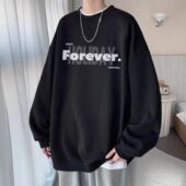 国潮牌卫衣男2025新款 痞帅2025年痞帅慵懒风 春秋宽松圆领休闲美式