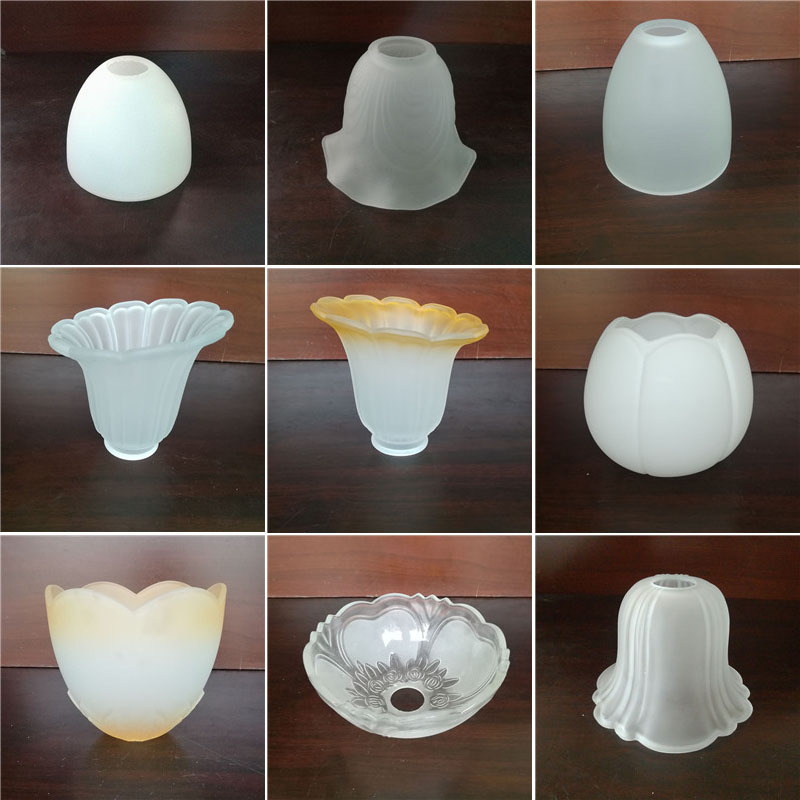 磨砂玻璃灯罩风扇奶白外壳