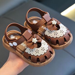 女童凉鞋公主包头防踢防撞婴幼儿小童宝宝学步鞋春夏软底防滑防水