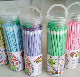 工厂直销威圣7006三角杆铅笔/六色珠光沾顶铅笔/HB铅笔/学生用笔