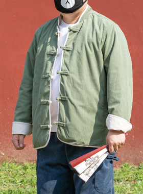 K叔 2022秋季中国风两面穿汉服盘扣复古新国潮帅气流行休闲夹克