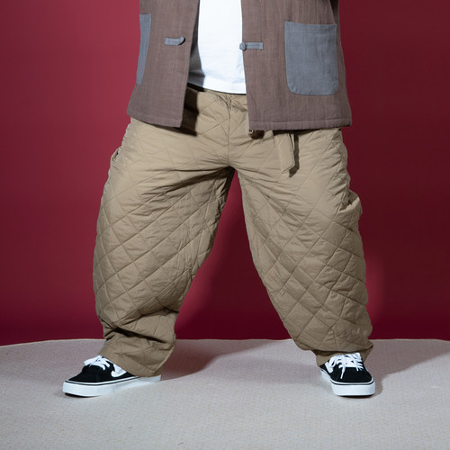 K叔冬季中式加厚棉裤复古休闲大码保暖中国风百搭潮流裤子