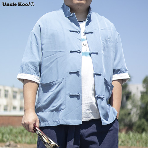 古风盘扣刺绣素雅汉服夹克衬衫