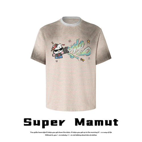 SuperMamnt嘻哈宽松印花T恤