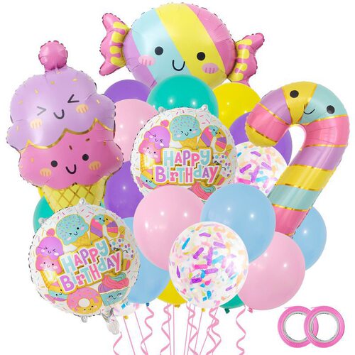 糖果冰激凌生日派对气球套装 HAPPY BIRTHDAY PT-H035-1