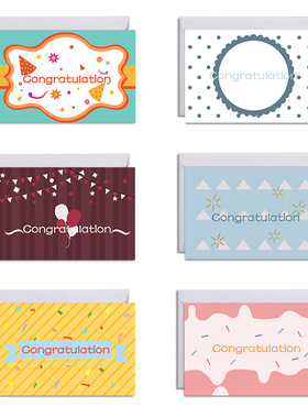CONGRATULATION祝贺小卡片小贺卡+信封+贴纸 DX912